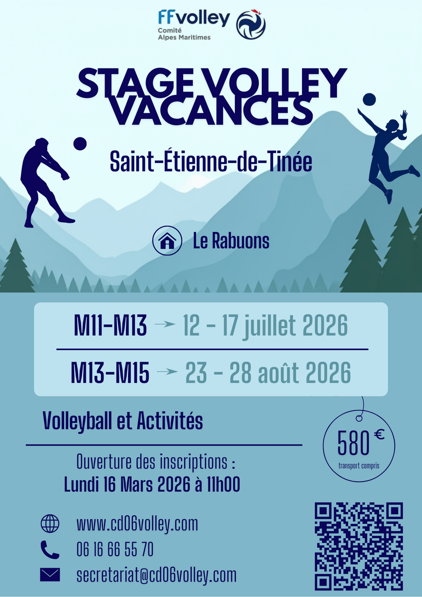 Stage d'Été Volley Vacances 2026