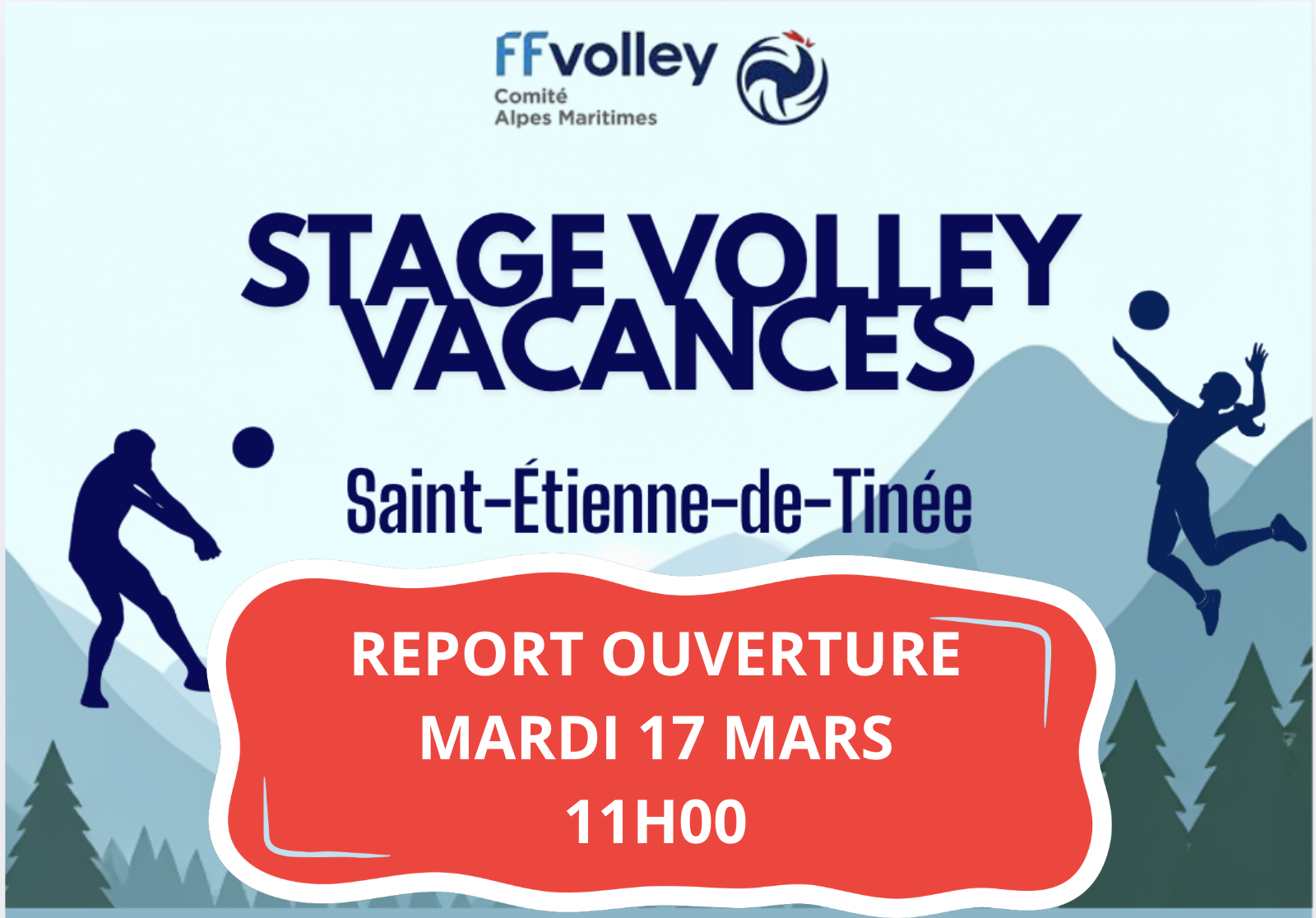 Report Ouverture Stage Volley Vacances