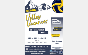 Stage Été Volley Vacances 2021