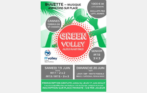 PREMIER GREEN VOLLEY 06 : 19 ET 20 JUIN