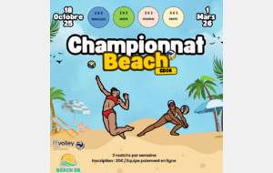CHAMPIONNAT DEP. BEACH VOLLEY SAISON 25/26